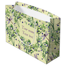 Motif de bleuets avec libellules