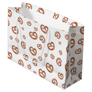 Grand Sac Cadeau Motif de Bretzel à l'eau douce salé