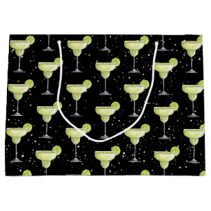 Grand Sac Cadeau Motif de cocktail Margarita
