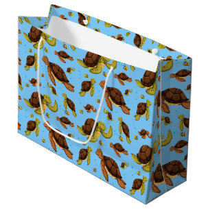 Grand Sac Cadeau Motif de la tortue de mer
