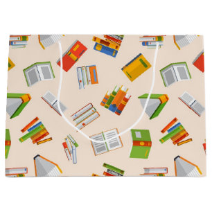 Grand Sac Cadeau Motif de livre