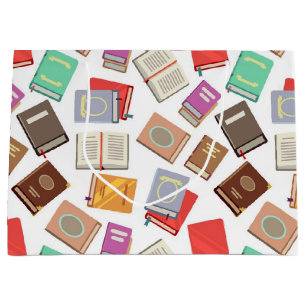 Grand Sac Cadeau Motif de livre