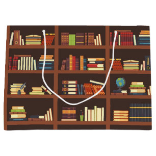 Grand Sac Cadeau Motif de livre