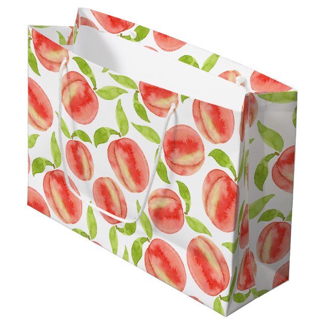 Grand Sac Cadeau Motif de pêche aquarelle  (Devant Angle)