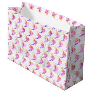 Grand Sac Cadeau Motif de poisson rose mignon