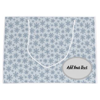 Grand Sac Cadeau Motif de snowflakes