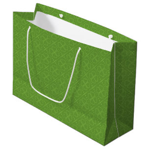 Grand Sac Cadeau Motif de trèfle de coeur