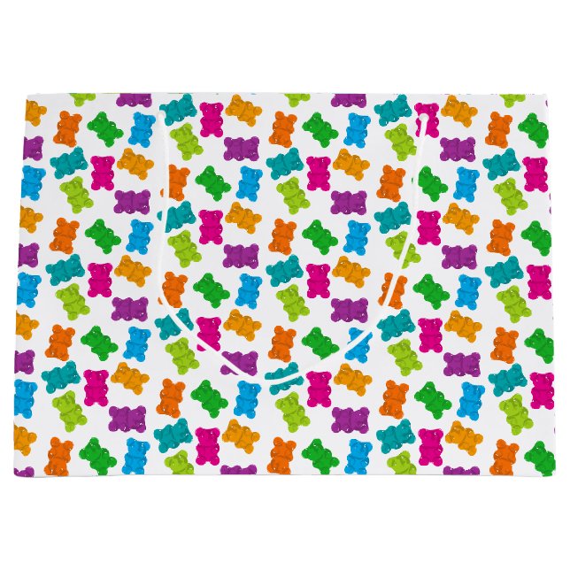 Grand Sac Cadeau Motif des ours de gomme (Devant)