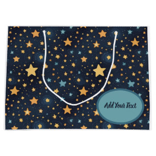 Grand Sac Cadeau Motif d'étoiles
