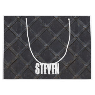 Grand Sac Cadeau Motif diamant en fer personnalisé