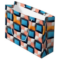 Motif d'illusion géométrique 3D dynamique - Couleu