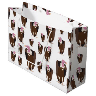Grand Sac Cadeau Motif d'oiseaux vautours