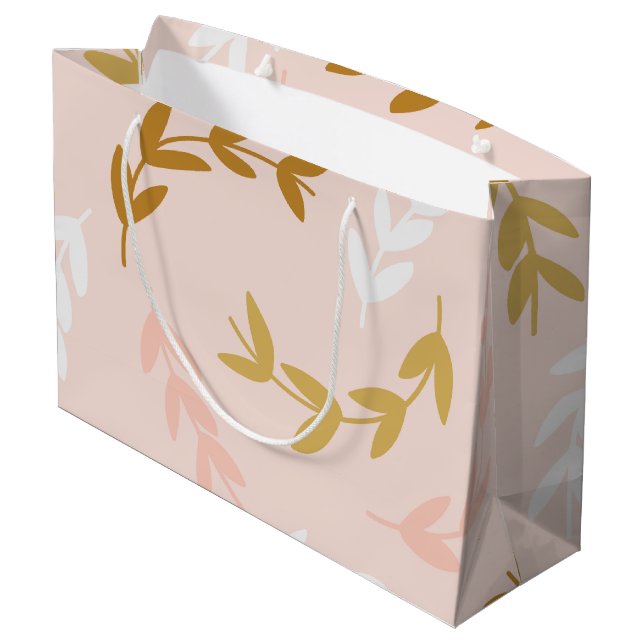 GRAND SAC CADEAU MOTIF FEUILLE 4 (Dos Angle)