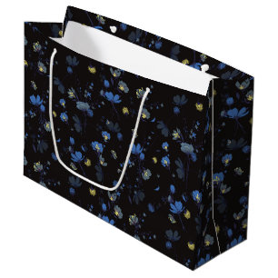 Grand Sac Cadeau Motif floral soufflé par vent