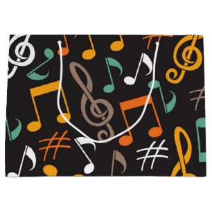 Grand Sac Cadeau Motif musical