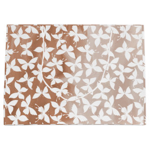 Grand Sac Cadeau Motif papillon blanc