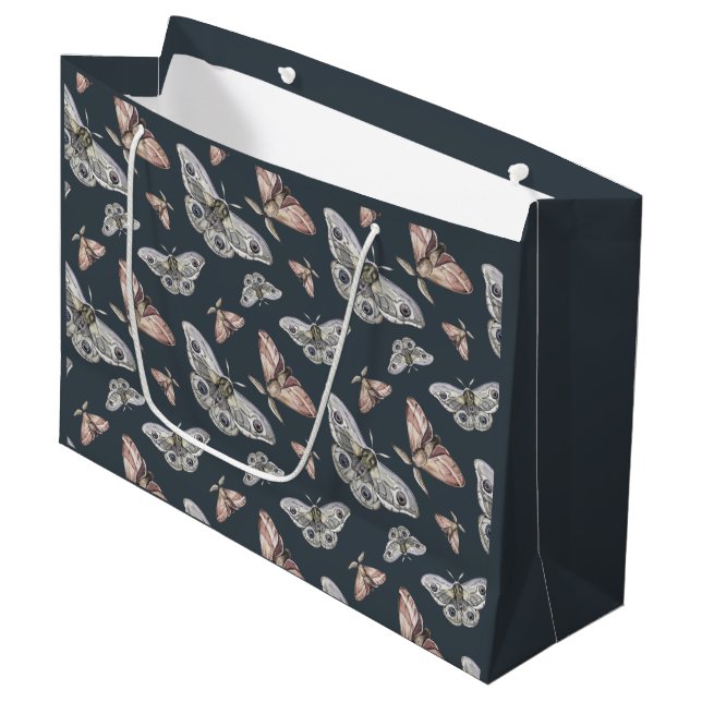Grand Sac Cadeau Motif papillon de la teigne (Devant Angle)