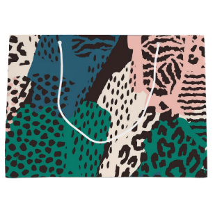Grand Sac Cadeau motif poster de animal