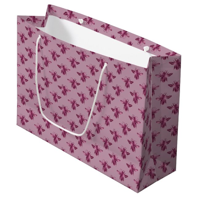 Grand Sac Cadeau Motif Queen Bee (Devant Angle)