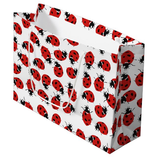 Grand Sac Cadeau Motif Red Ladybug (Devant Angle)