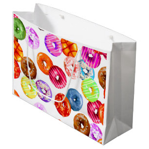 Grand Sac Cadeau Motif sans couture de butées toriques + votre