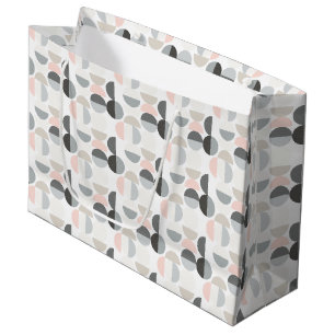 Grand Sac Cadeau Motif scandinave de demi-cercle de style