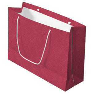 Grand Sac Cadeau Motif tourbillonnant rose profond texturé