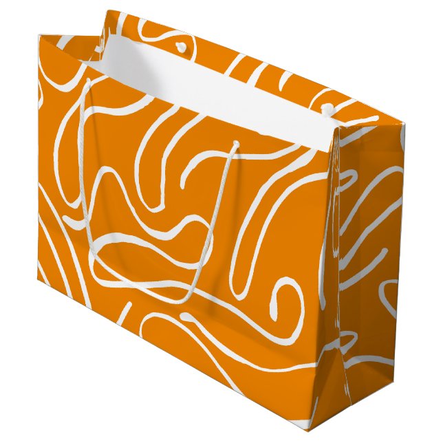 Grand Sac Cadeau Motif Vibes Abstrait (Devant Angle)