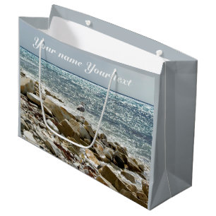 Grand Sac Cadeau Mouette et mer
