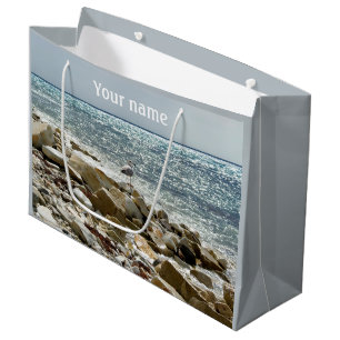 Grand Sac Cadeau mouette et ressac