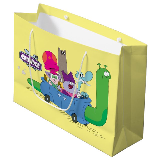 Grand Sac Cadeau Mung, Chowder, Shnitzel & Truffes en voilier (Devant Angle)