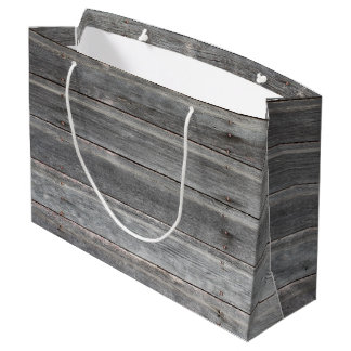 Grand Sac Cadeau Mur en bois (patiné) Temps-Usé
