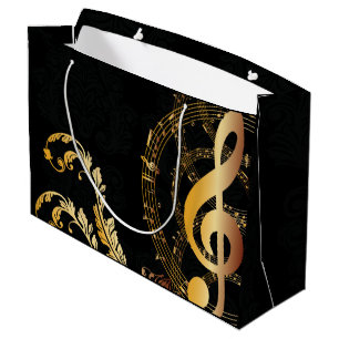 Grand Sac Cadeau Music Note élégant Design de luxe