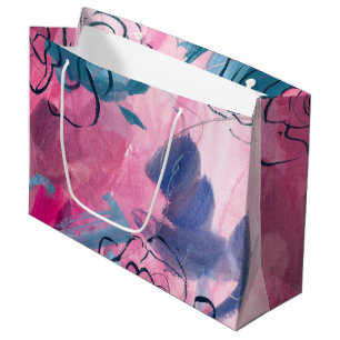 Grand Sac Cadeau Musique intérieure - Croquis floral