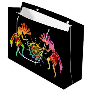 Grand Sac Cadeau Native Americans Culture - Sun Dancing Kokopelli 4