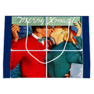 Grand Sac Cadeau Noël de baiser