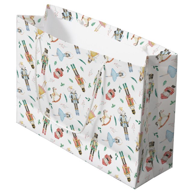 Grand Sac Cadeau Noël des noisettes (Devant Angle)