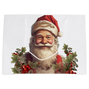 Grand Sac Cadeau Noël du Père Noël Saint Nicolas
