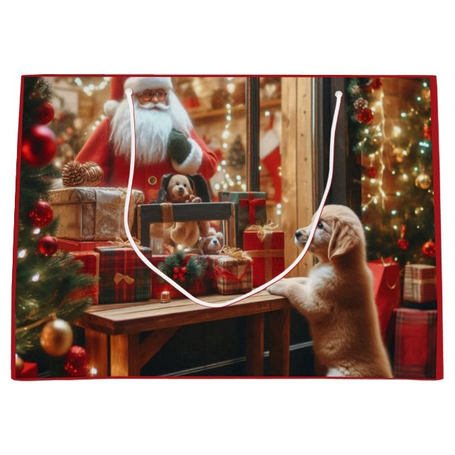 Grand Sac Cadeau Noël et voeux (Devant)