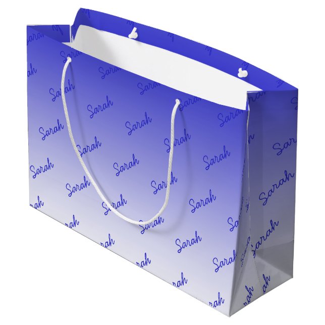 Grand Sac Cadeau Nom modifiable simple | Modifier n'importe quelle  (Dos Angle)