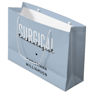 Grand Sac Cadeau Nom personnalisé Technologue chirurgical Med Surg