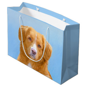 Grand Sac Cadeau Nouvelle-Écosse Peinture de chien pour l'essayeur