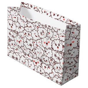 Grand Sac Cadeau Nuages Kawaii mignons