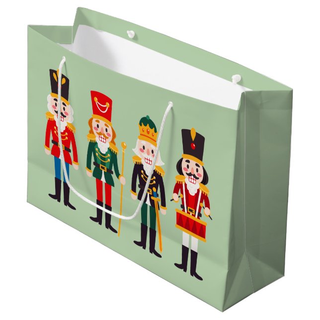 Grand Sac Cadeau Nutcrackers (Devant Angle)