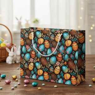 Grand Sac Cadeau Oeufs de Pâques Chocolat