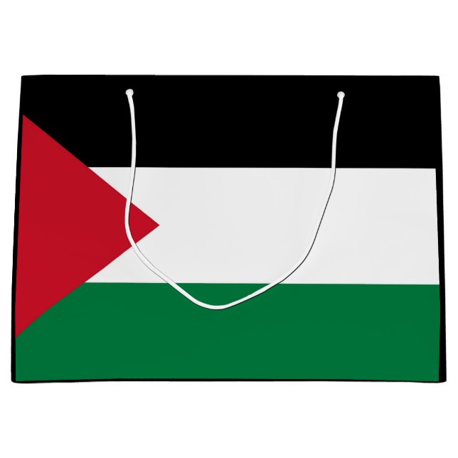 Grand Sac Cadeau officiellement l'État de Palestine drapeau du pays (Devant)