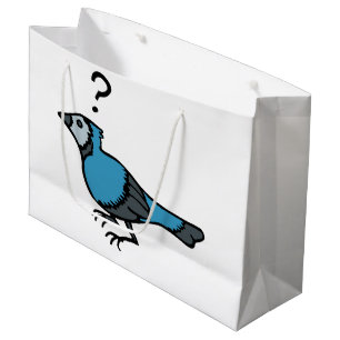 Grand Sac Cadeau Oiseau confuse
