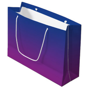 Grand Sac Cadeau Ombre bleu-foncé et pourpre
