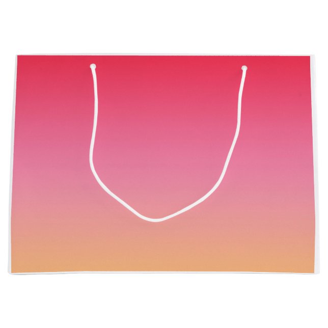 Grand Sac Cadeau Ombre rose orange (Devant)