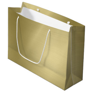 Grand Sac Cadeau Or profond balayé